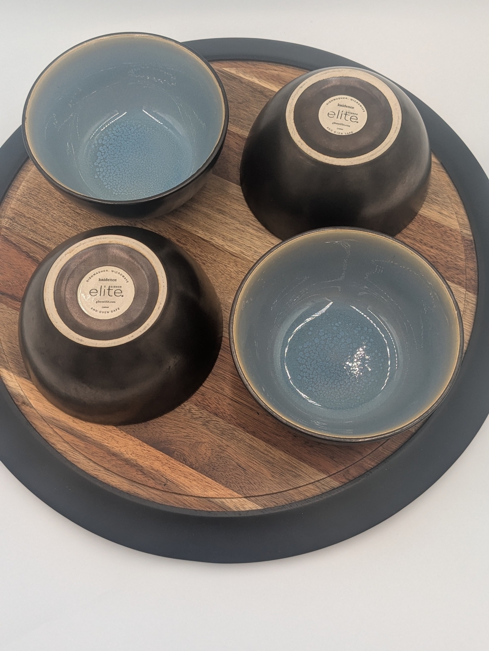 Gibson Elite KAIDENCE Blue Stoneware Replacement Pieces -Dinner Salad Plate Bowl